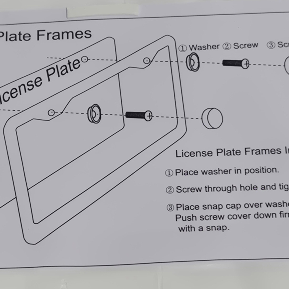 Blue and Silver Rhinestone License Plate Frame Handmade - Picture 3 of 4